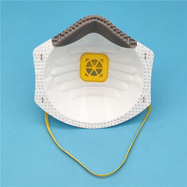 Durable Non Woven Fabric Face Mask With Yellow Color Latex Free Head Straps